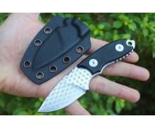 Self-defense Damascus Steel Blade Full Tang Fixed Blade Straight Knife Customizable OEM Camping UD406596